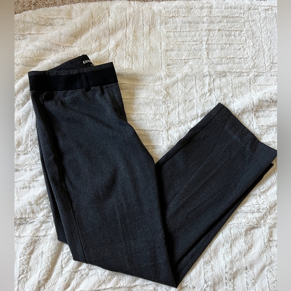 Express Women’s Dark Gray Editor Trousers Size 4R
